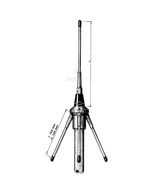 Procom TETRA-Antenne für Mastrohr mit 38 mm (GP 450/h)