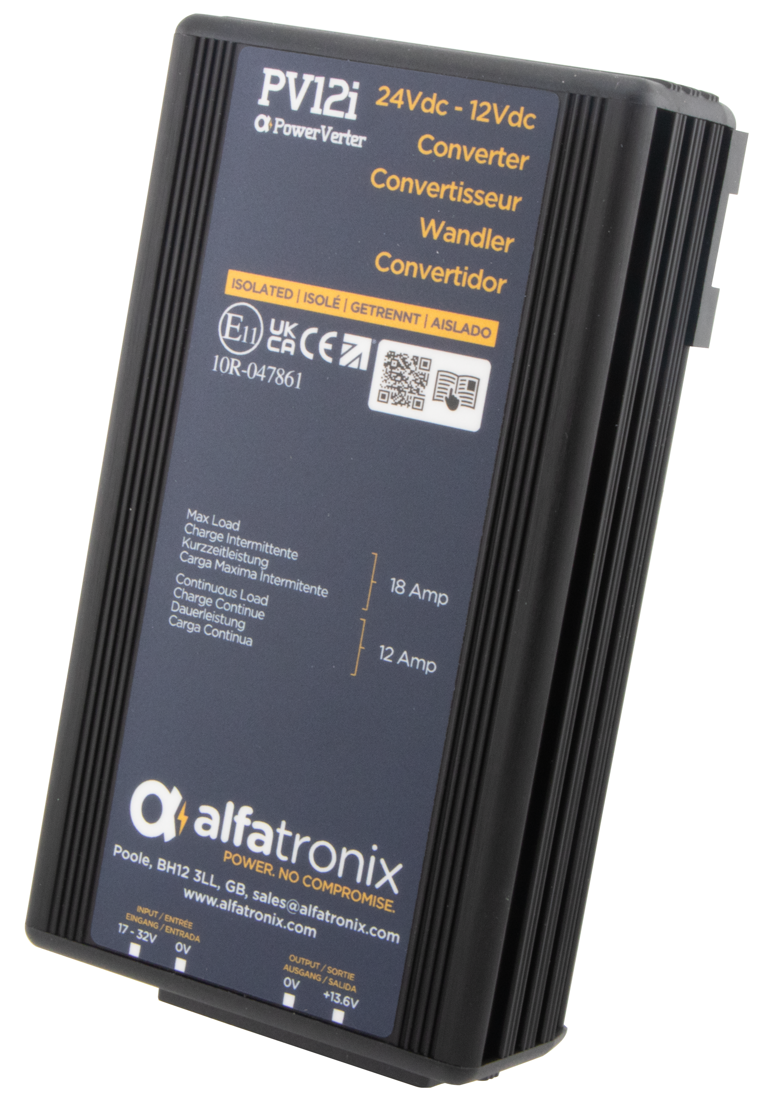 Alfatronix Spannungswandler 12/18A (PV12i)