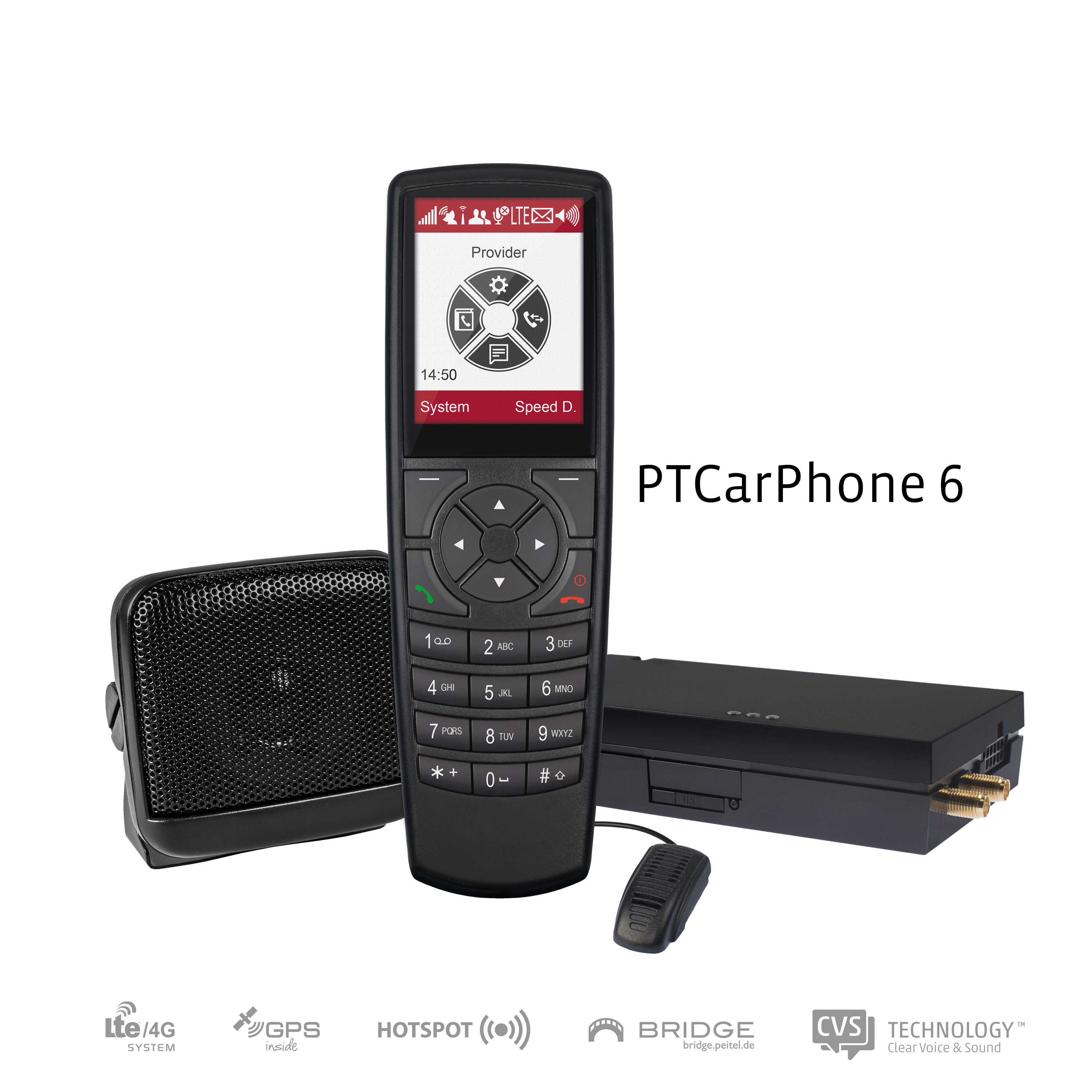 Pei Tel PTCarPhone 6 EU BOS Fahrzeugtelefon (6609-006-102-51)