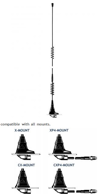 Procom 900 MHz 6db Kfz-Antenne (MU906-CX/H)