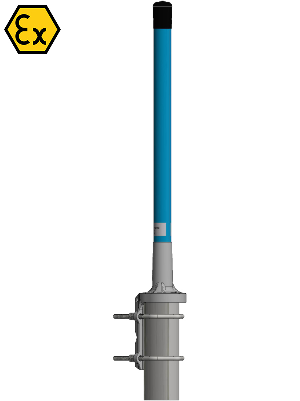 Procom 0dB koaxiale und breitbandige ATEX Marine- und Feststationsantenne (CXL 900-1 LW-SS-EX/L)