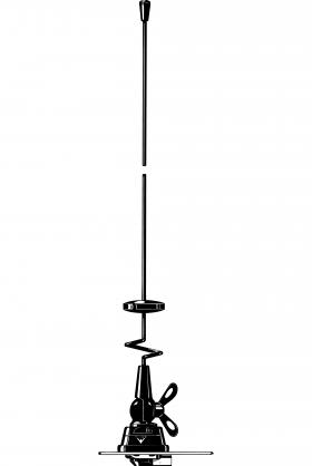 Procom 2m und 70cm Band Kfz-Antenne mit 4m Kabel (MHU 3-BZP4)