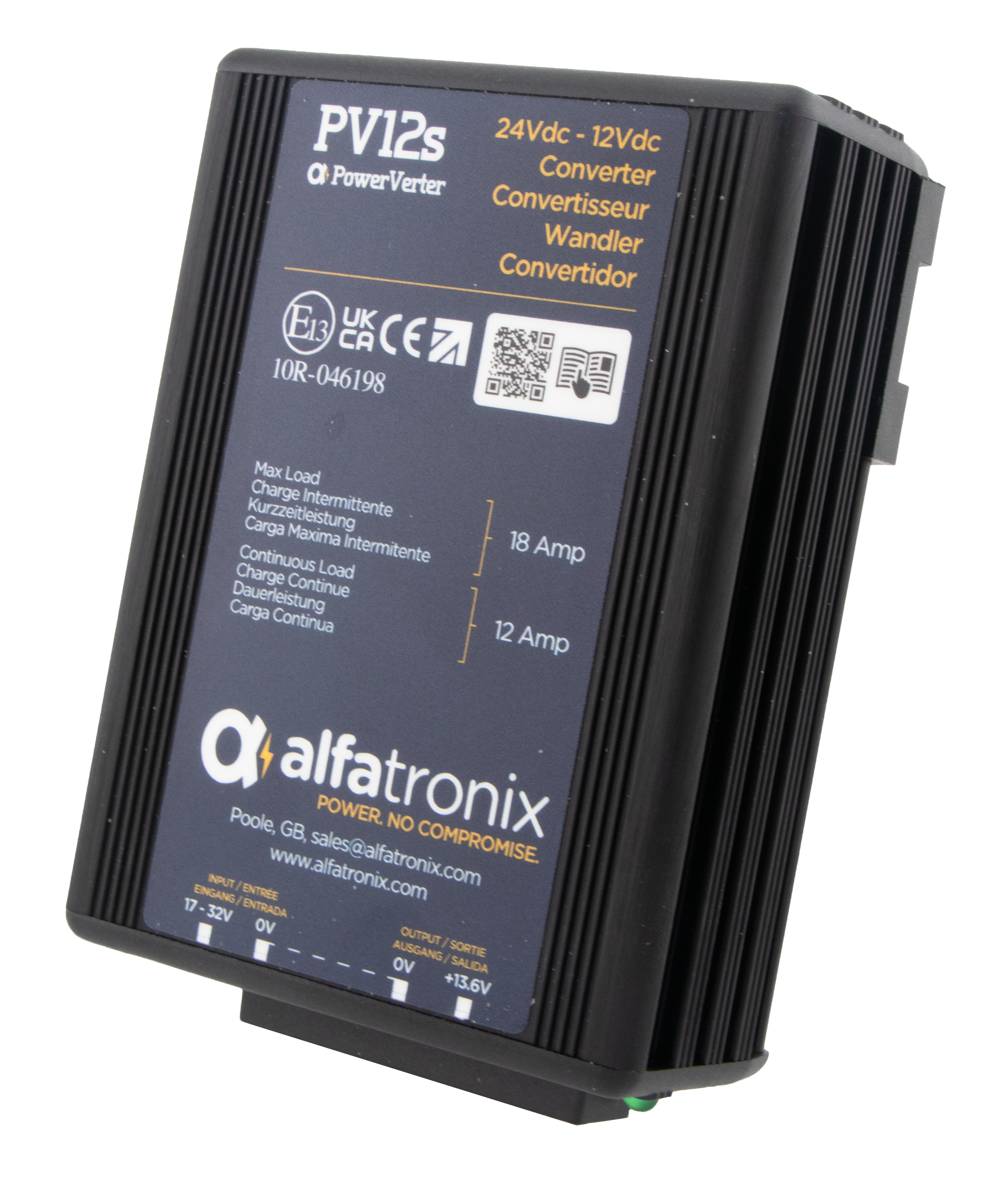 Alfatronix Spannungswandler 12/18A (PV12S)