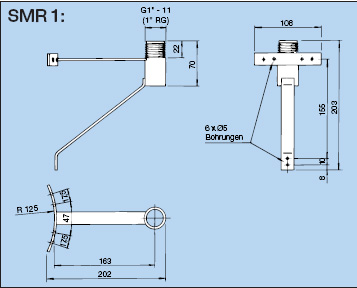 Procom Auslegerbeschlag aus rostfreiem Stahl (SMR 1 )