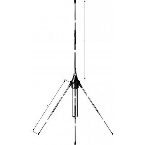 Procom 3dB leichtgewichtige und breitbandige Marine- und Feststationsantenne (CXL 70-3 LW/s)