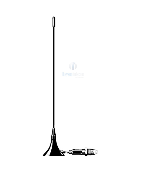 Procom Mobilantenne mit rostfreiem Stahlstrahler und 3m Kabel (MU1-NM L)