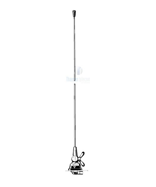 Procom Stahlstab Kfz-Antenne mit 4m Kabel schwarz (ML1-BZP4R)