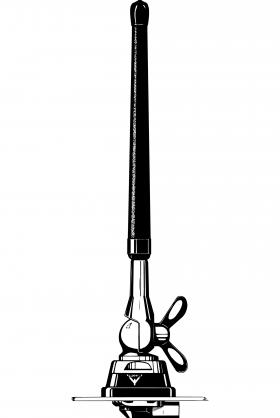 Procom Gummi Mobilantenne mit Z-Fuss ohne Kabel (MU5-Z/l)