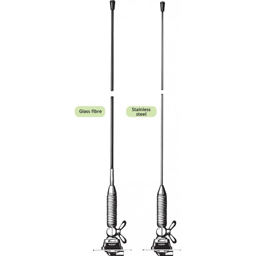 Procom Glasfiberstab Kfz-Antenne ohne Kabel schwarz (ML1-BZ)