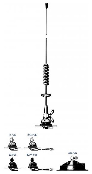 Procom 410-430 MHz Kfz-Antenne (MU 4-Z/CEL4)